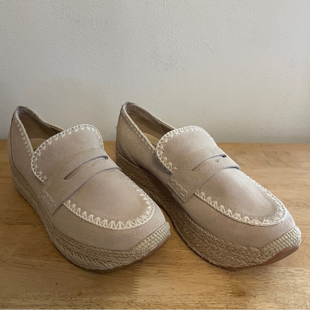 Dolce Vita Sand Espadrille Platform Penny Loafers